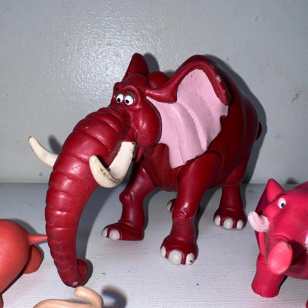 Vtg Disney Tarzan Figure Lot Tantor Elephant Terk Rhino 1999 Action Cake Topper